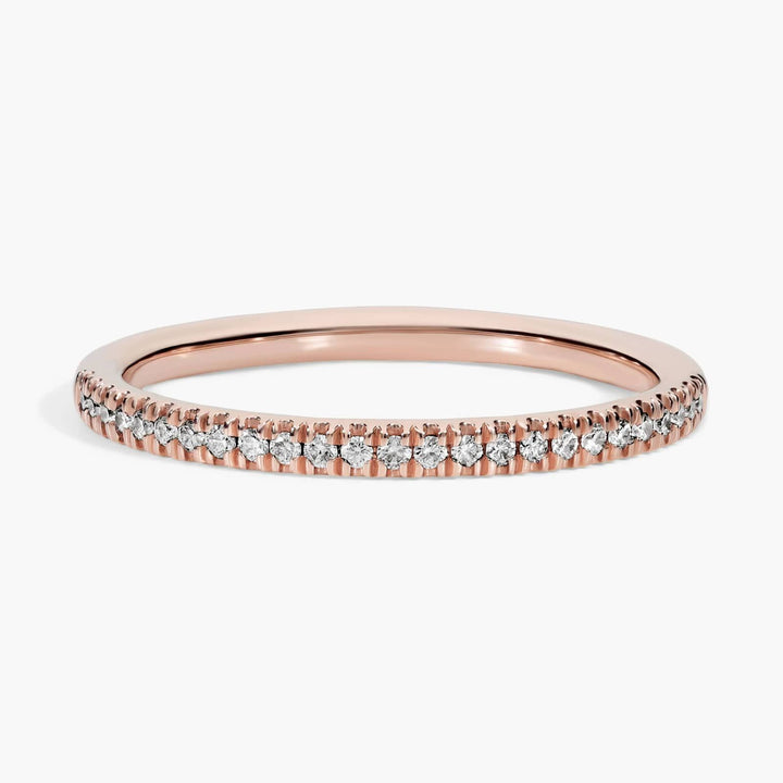 Micropavé Lab-Grown Diamond Ring in 10k 14k 18k Gold
