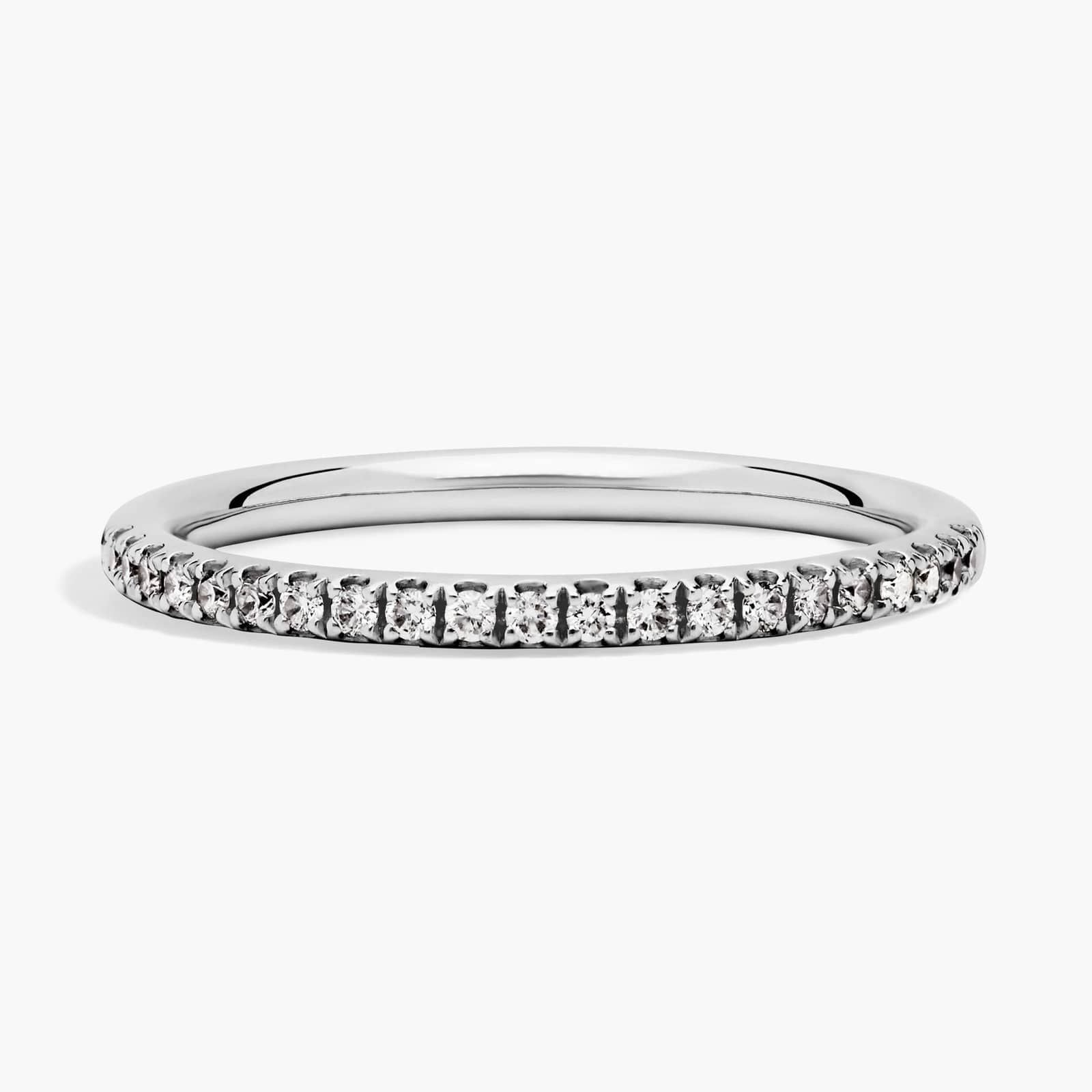 Diamond Pavé Half Eternity Wedding Band