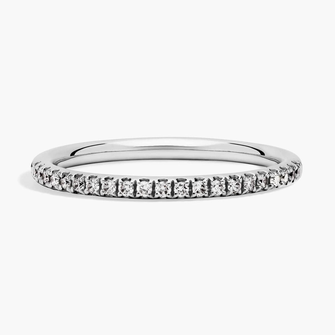Diamond Pavé Half Eternity Wedding Band