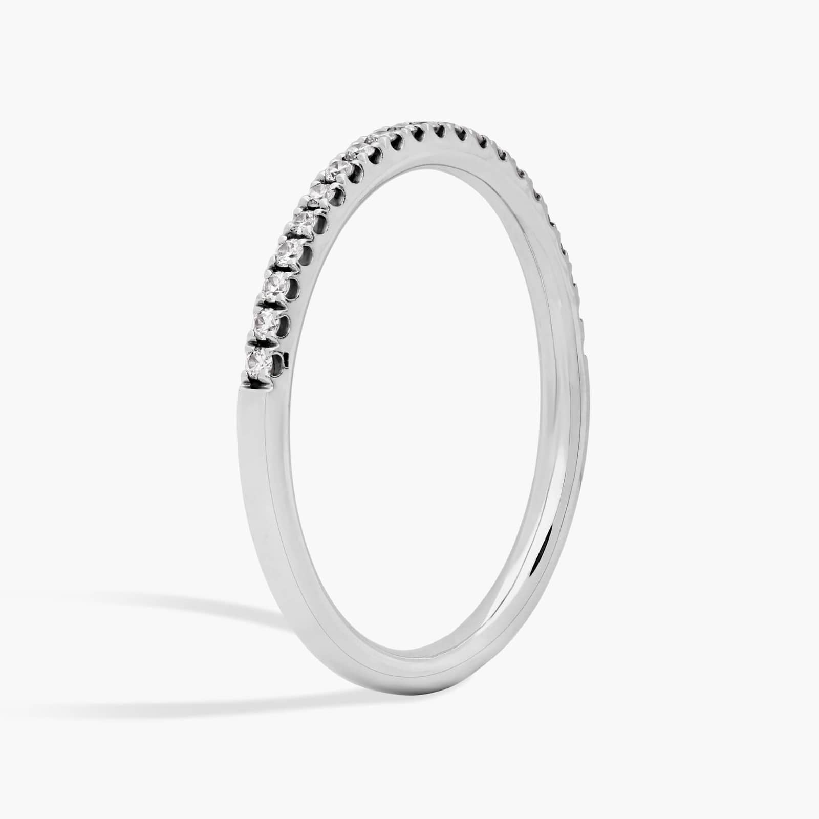 Diamond Pavé Half Eternity Wedding Band