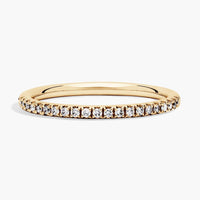 Diamond Pavé Half Eternity Wedding Band