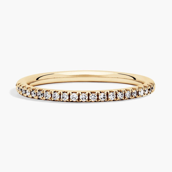 Diamond Pavé Half Eternity Wedding Band