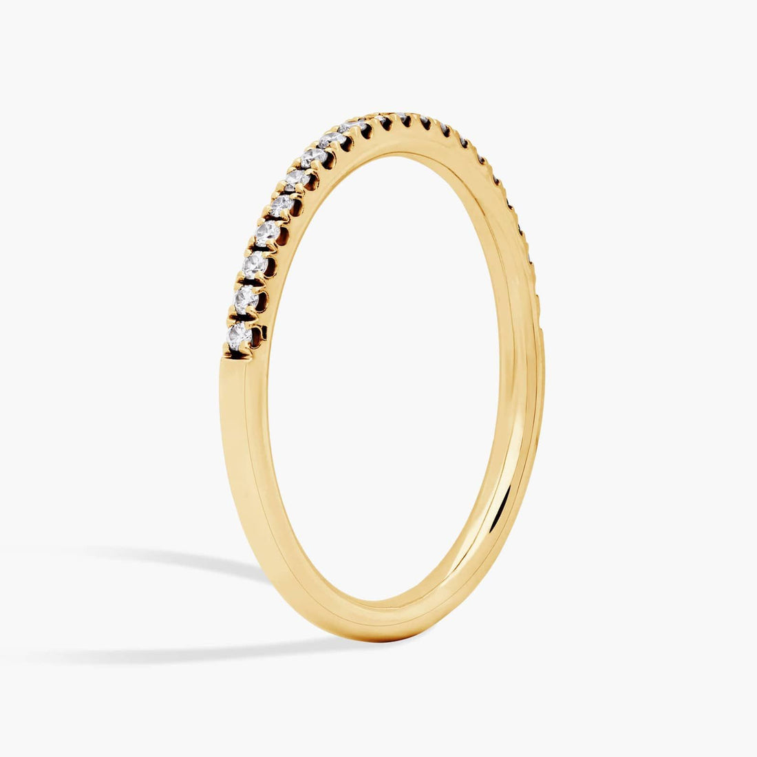 Diamond Pavé Half Eternity Wedding Band