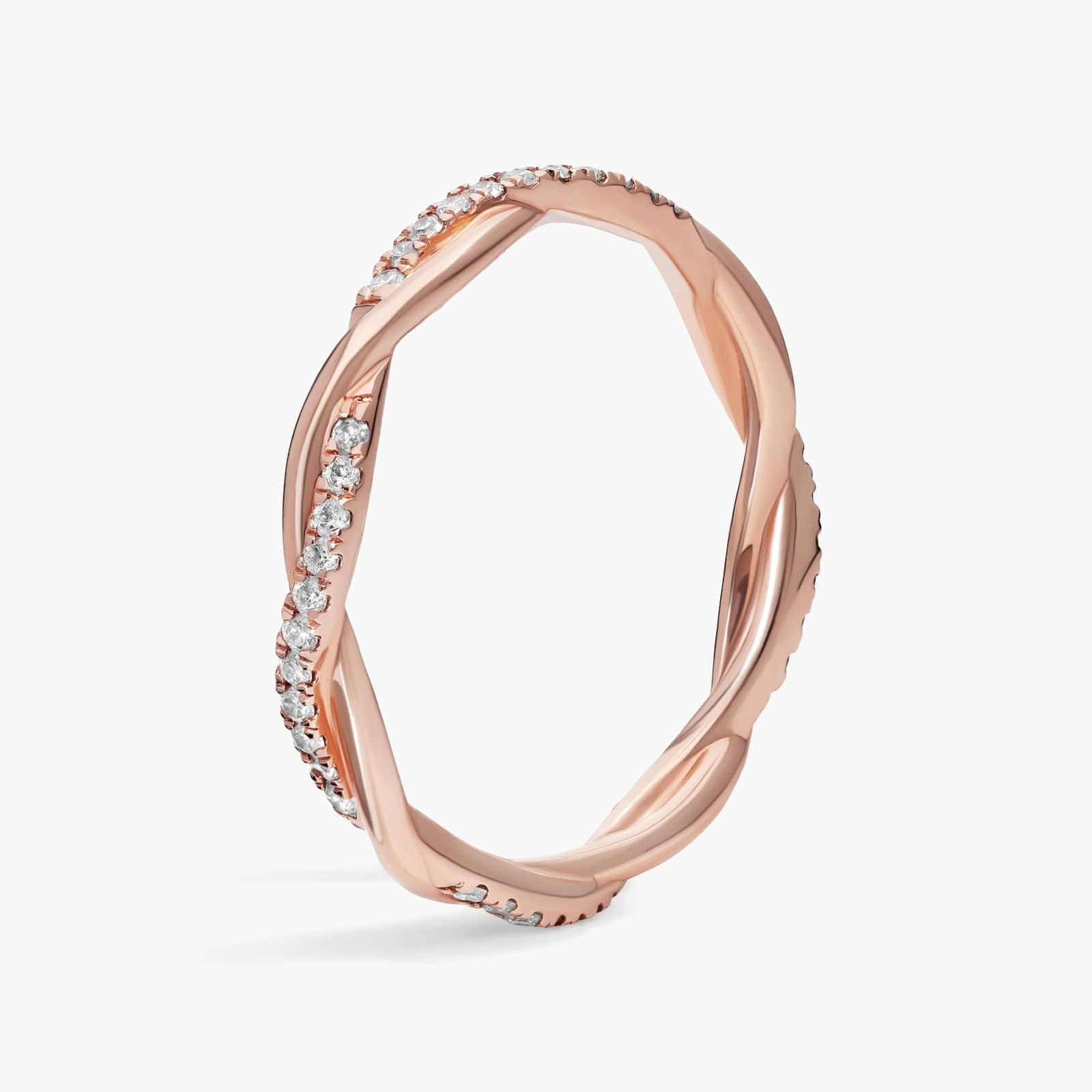 Petite Twist Diamond Eternity Ring in 10K/14K/18K