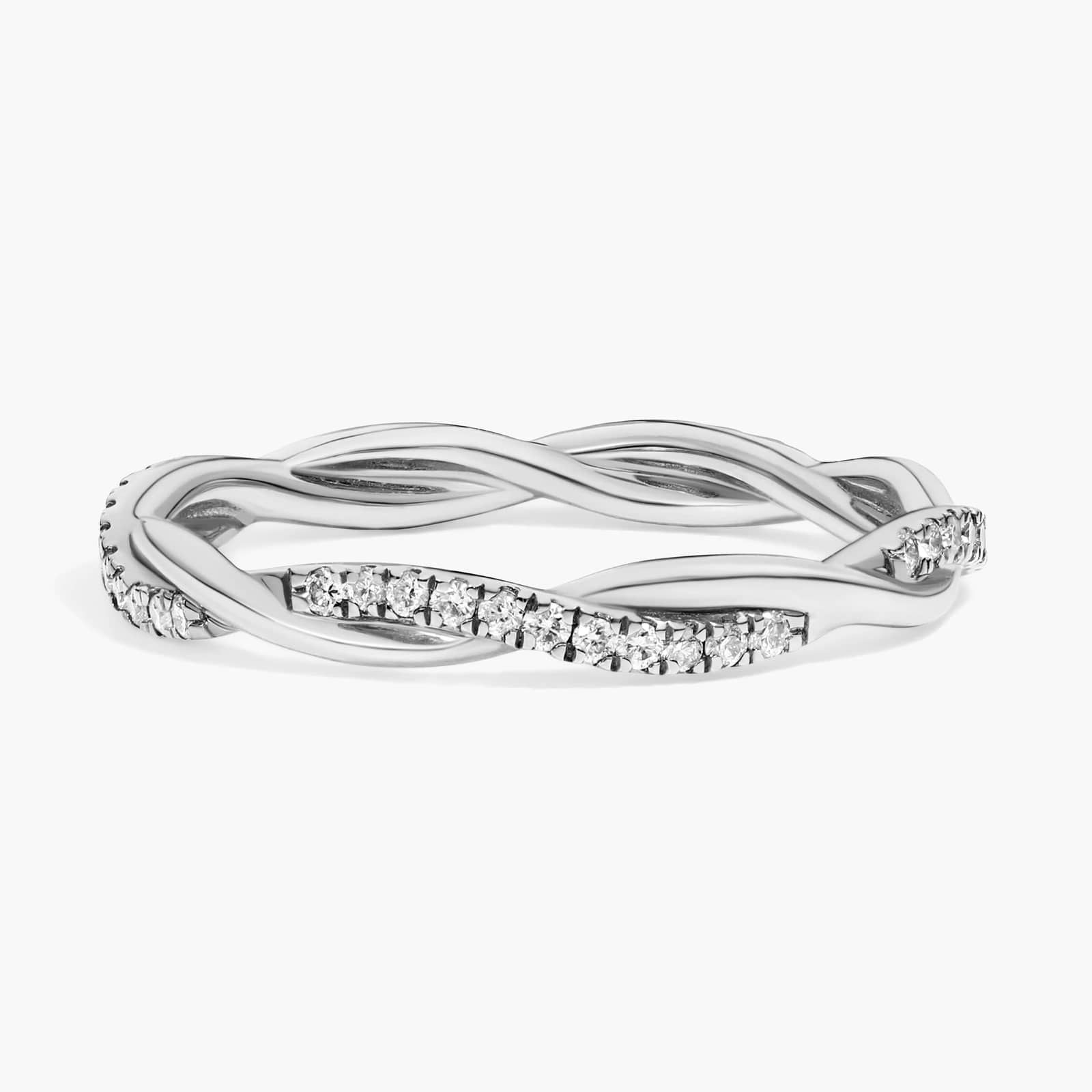 Petite Twist Diamond Eternity Ring in 10K/14K/18K