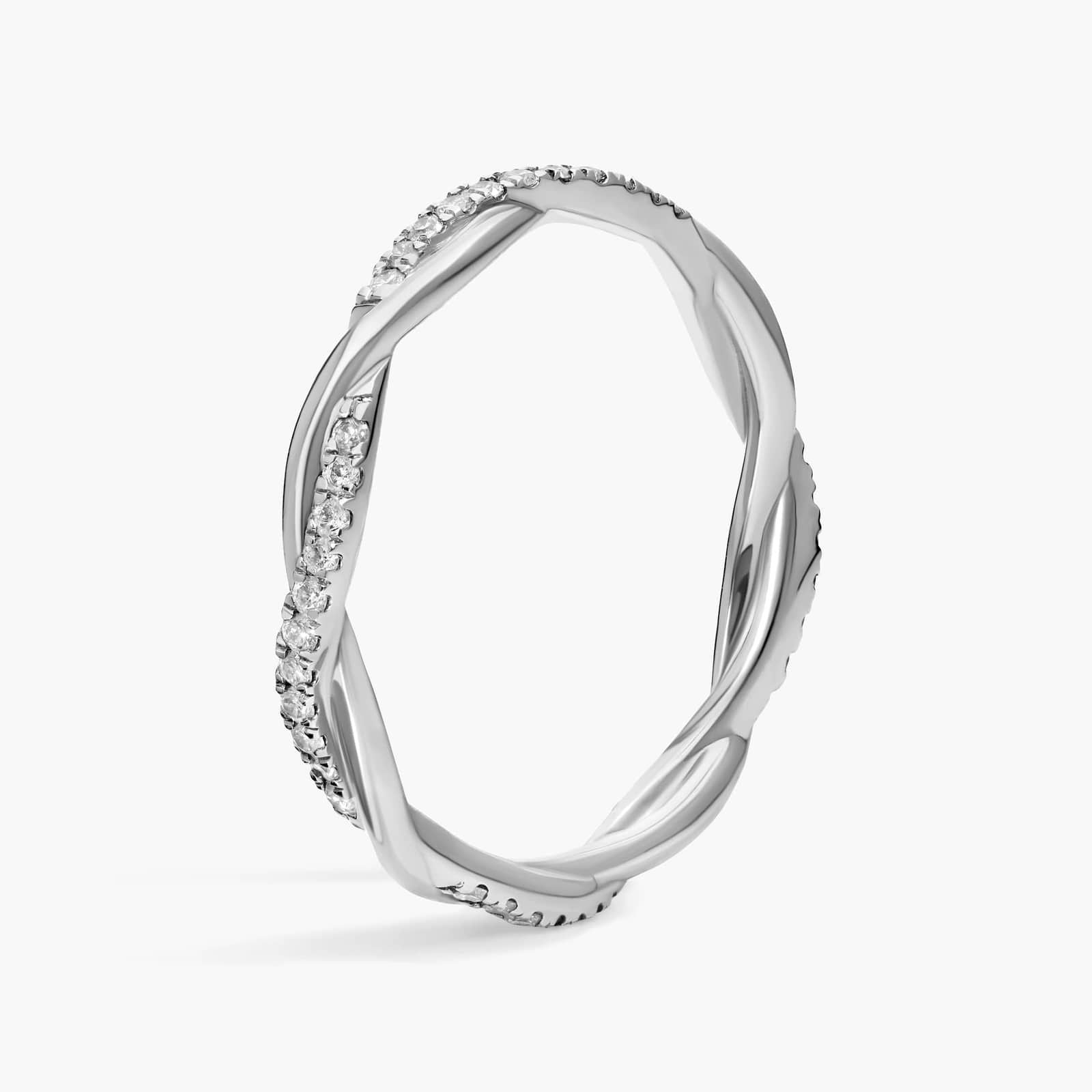 Petite Twist Diamond Eternity Ring in 10K/14K/18K
