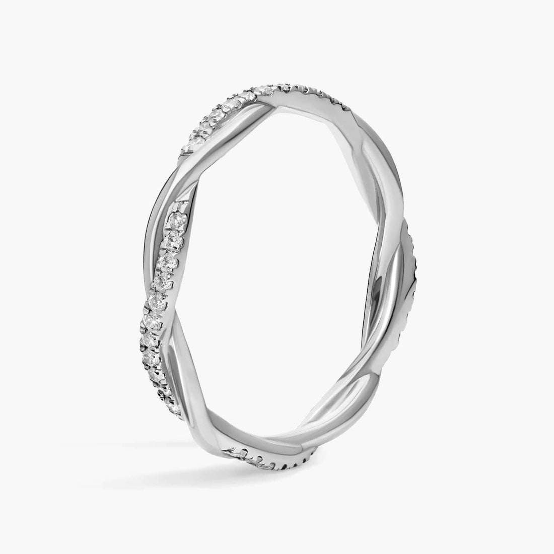 Petite Twist Diamond Eternity Ring in 10K/14K/18K