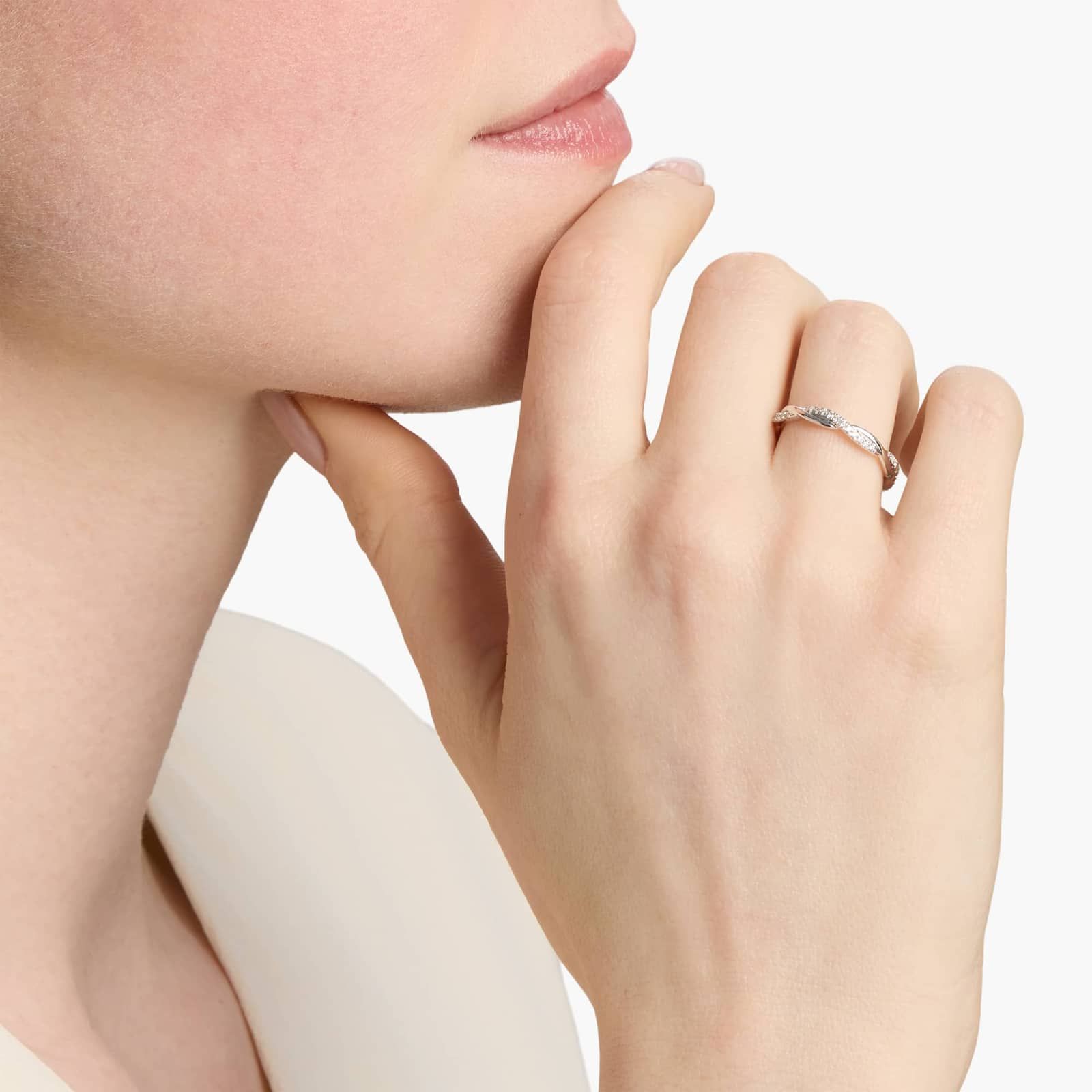 Petite Twist Diamond Eternity Ring in 10K/14K/18K