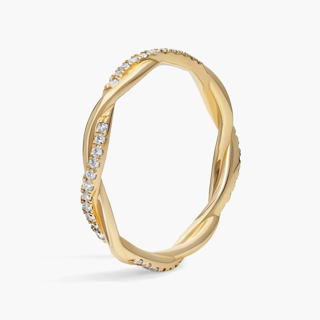 Petite Twist Diamond Eternity Ring in 10K/14K/18K