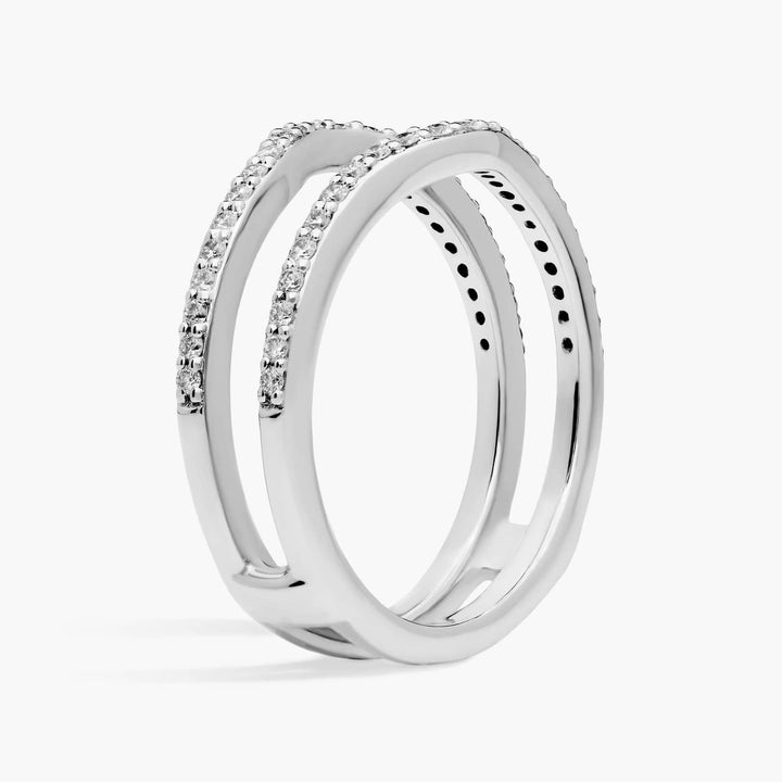 Curved Diamond Insert in 10k/14k/18k White Gold (1/3 ct. tw.)