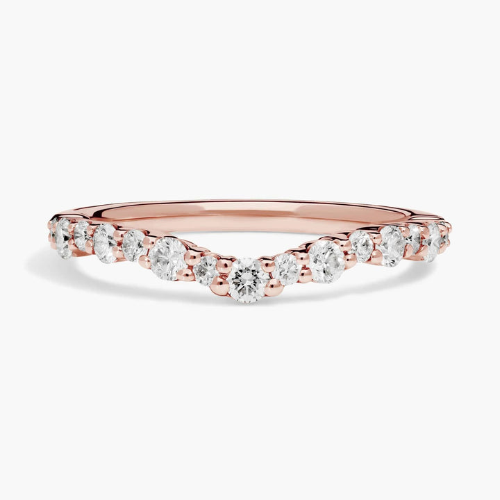 Crescendo Curved Diamond Wedding Ring in 14k White Gold (1/2 ct. tw.)