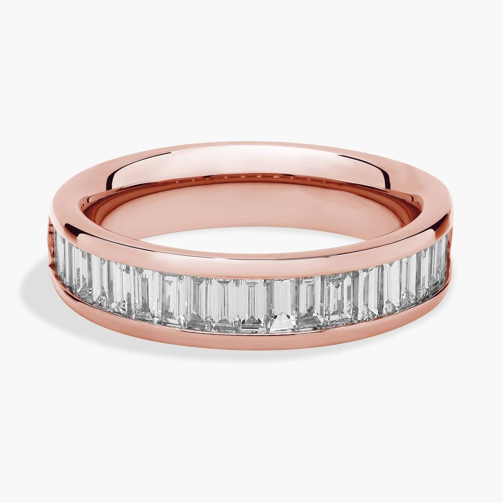 Emerald Cut Diamond Channel Set Wedding Ring For 10K/14K/18K Gold (1 ct. tw.)