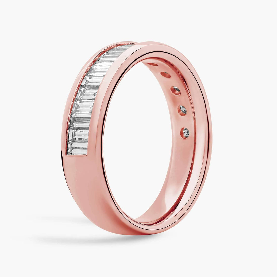 Emerald Cut Diamond Channel Set Wedding Ring For 10K/14K/18K Gold (1 ct. tw.)