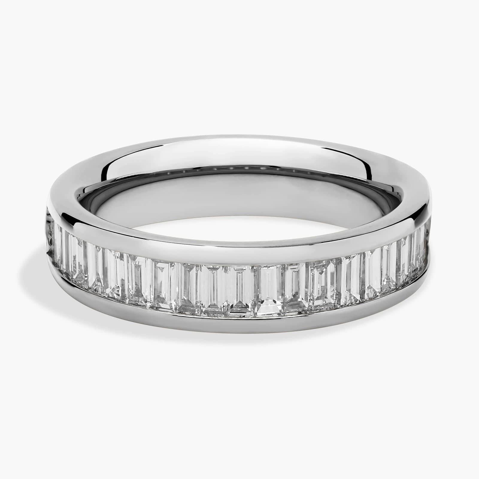 Emerald Cut Diamond Channel Set Wedding Ring For 10K/14K/18K Gold (1 ct. tw.)