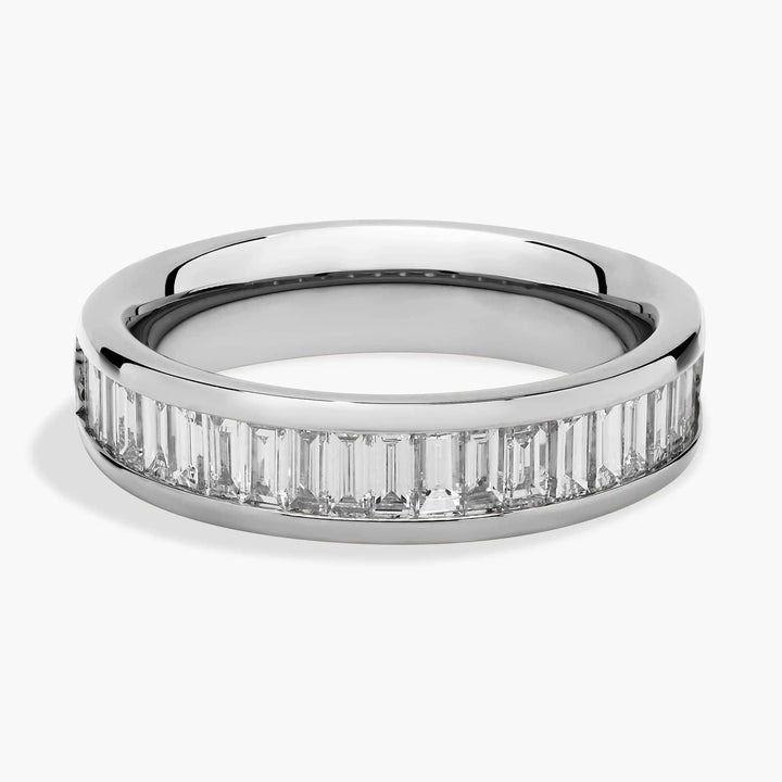 Emerald Cut Diamond Channel Set Wedding Ring For 10K/14K/18K Gold (1 ct. tw.)
