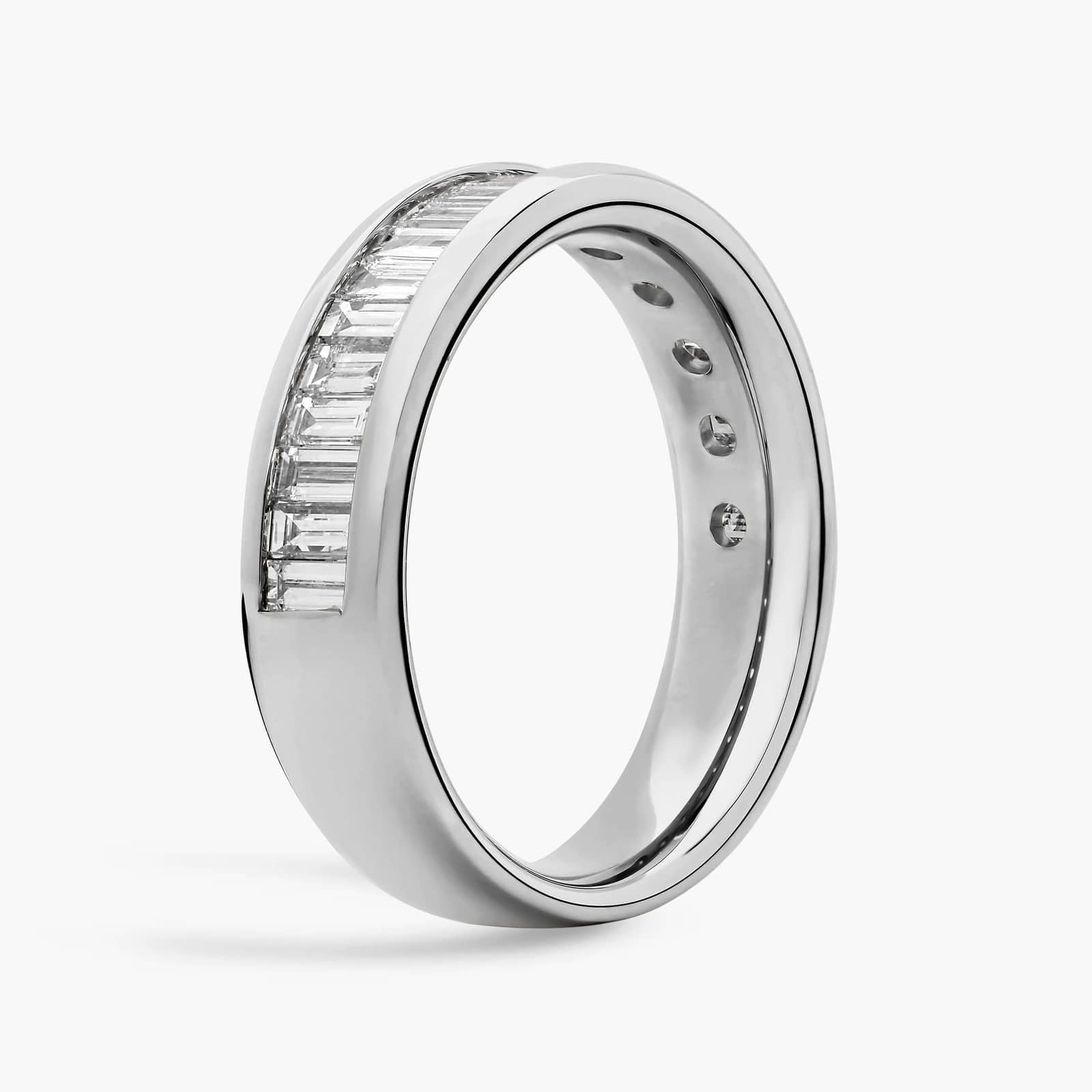 Emerald Cut Diamond Channel Set Wedding Ring For 10K/14K/18K Gold (1 ct. tw.)
