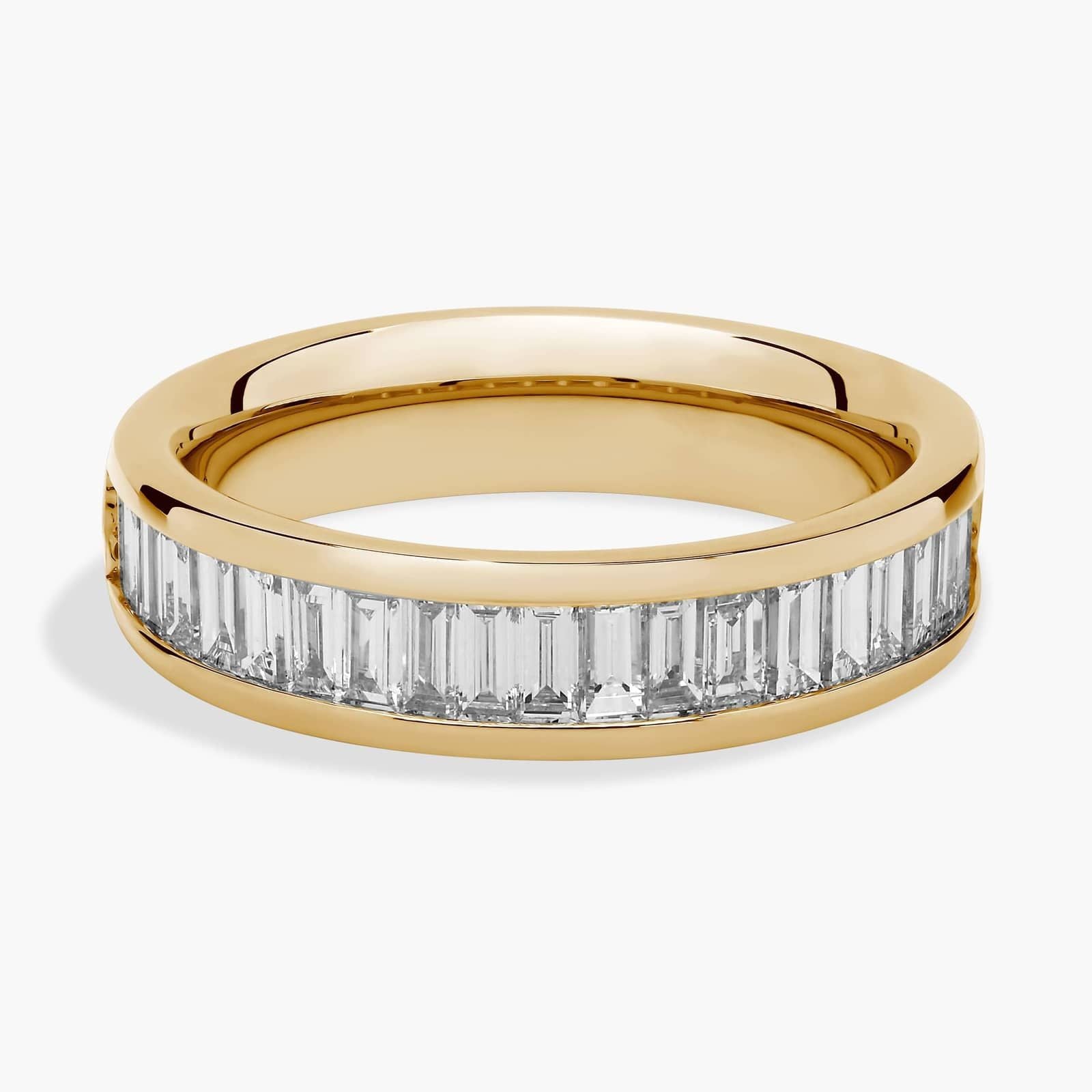 Emerald Cut Diamond Channel Set Wedding Ring For 10K/14K/18K Gold (1 ct. tw.)