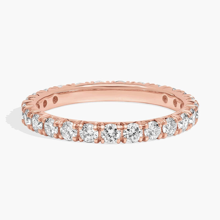 French Pavé Lab-Grown Diamond Eternity Ring In 10K/14K18K Gold (1 Ct. tw. - F-G / VS2-SI1)