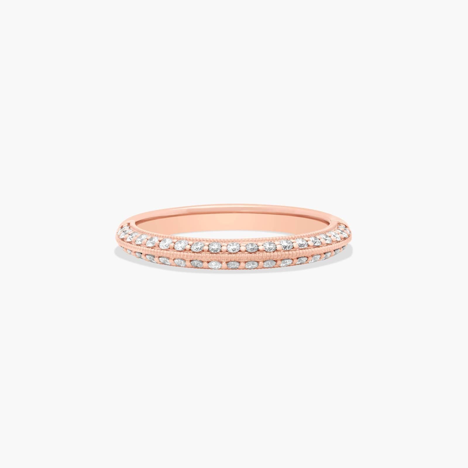 Vintage Milgrain Diamond Eternity Band Wedding Ring In 10K/14K/18K Gold (2.50mm)