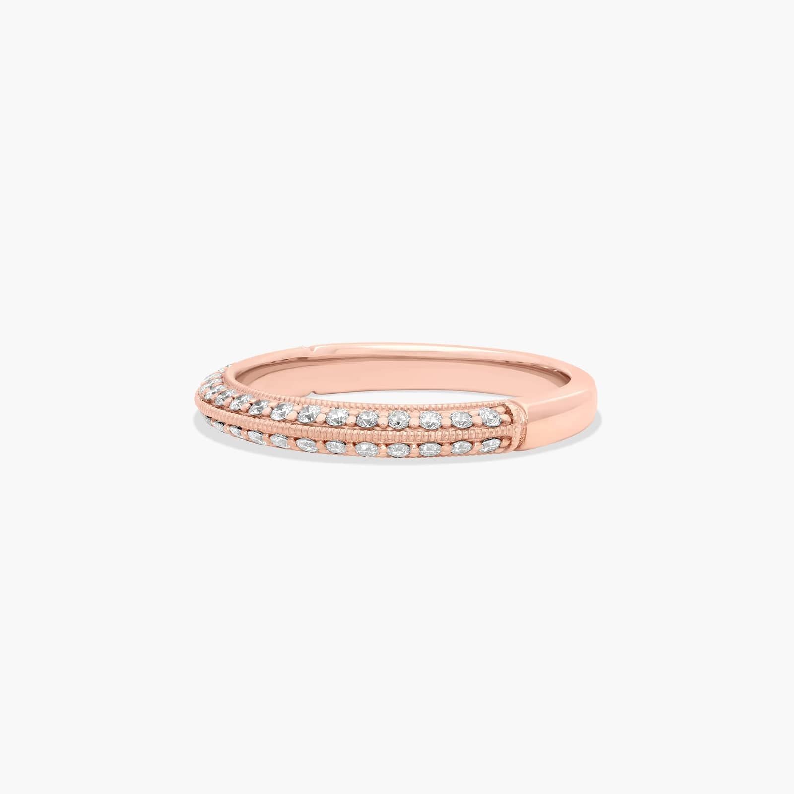 Vintage Milgrain Diamond Eternity Band Wedding Ring In 10K/14K/18K Gold (2.50mm)