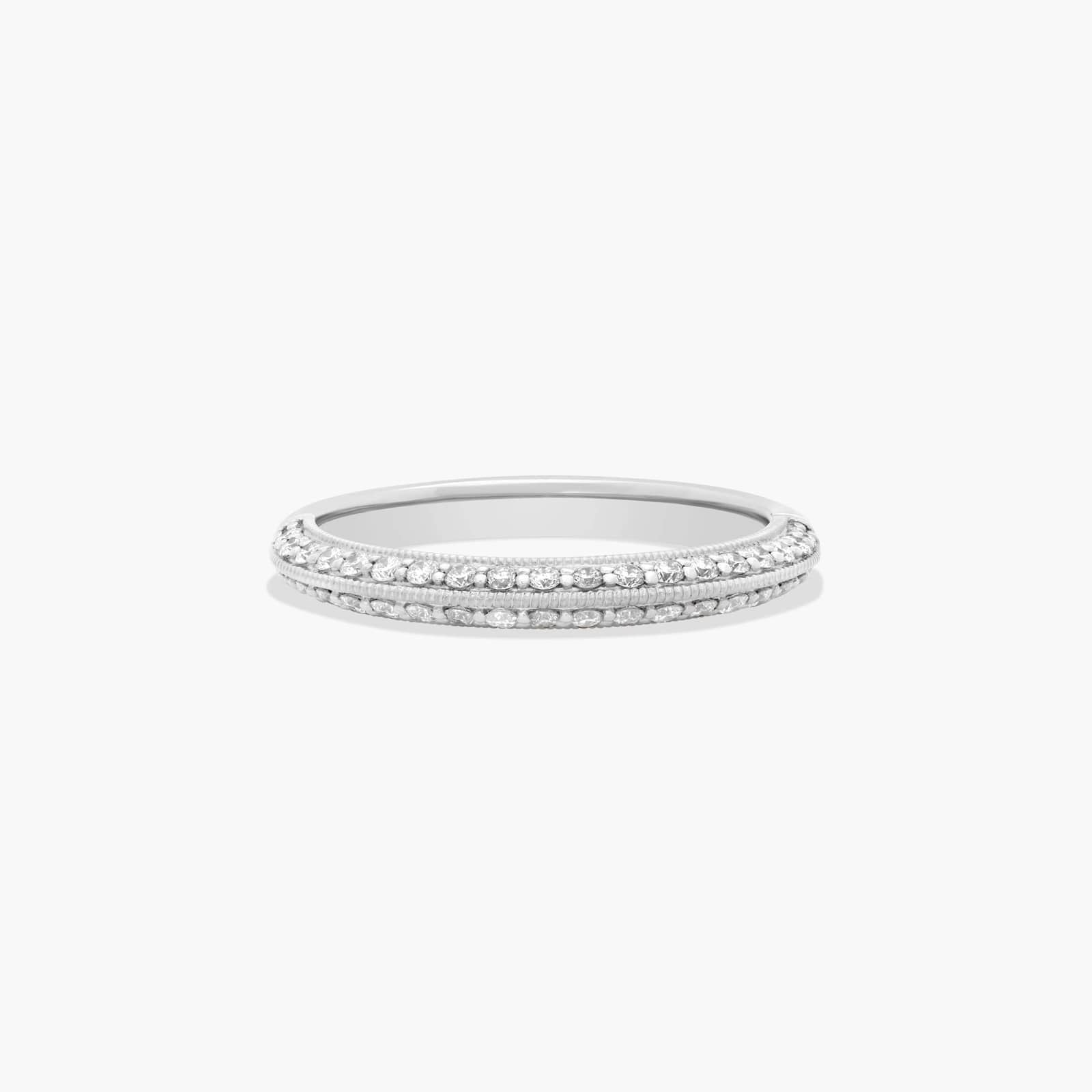 Vintage Milgrain Diamond Eternity Band Wedding Ring In 10K/14K/18K Gold (2.50mm)
