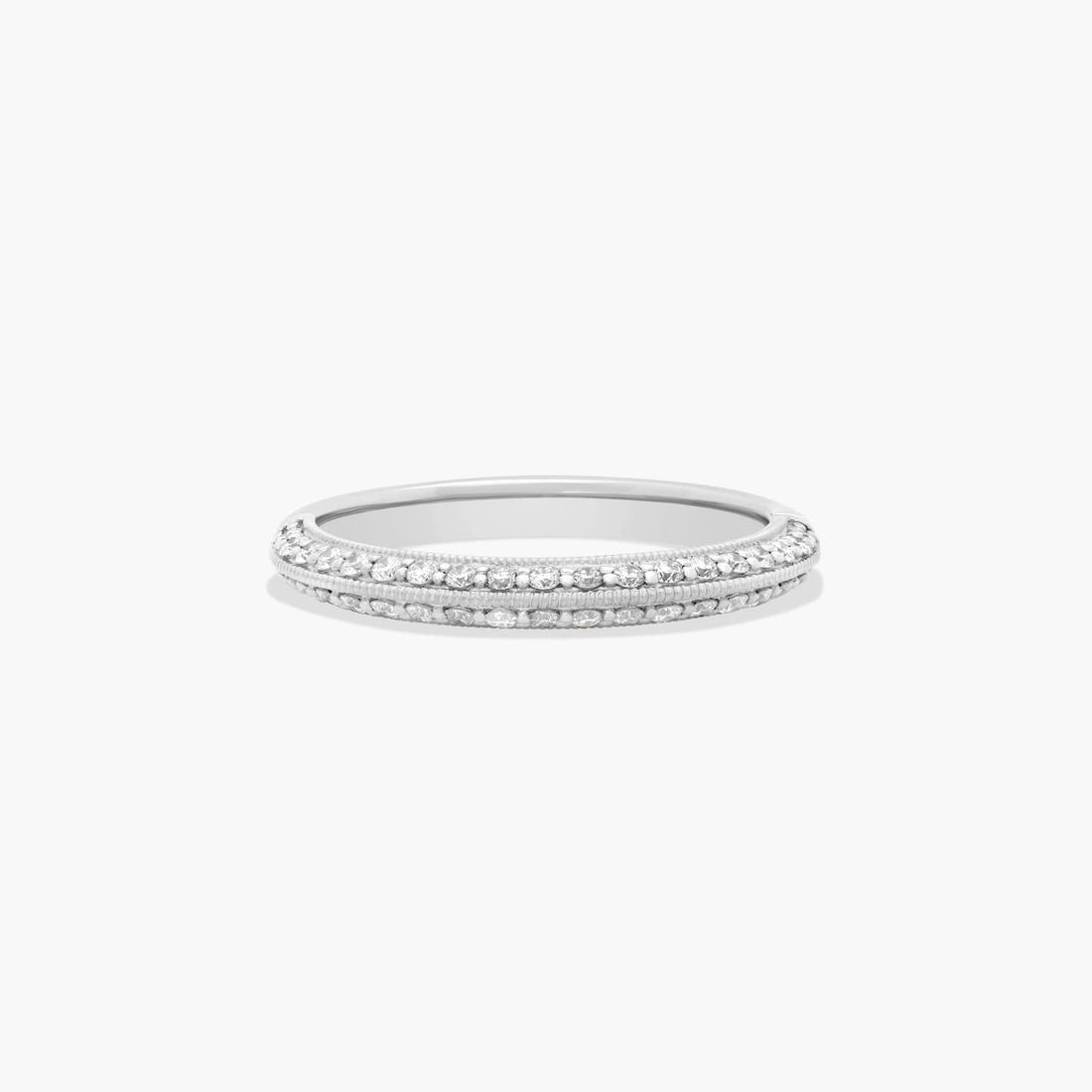 Vintage Milgrain Diamond Eternity Band Wedding Ring In 10K/14K/18K Gold (2.50mm)
