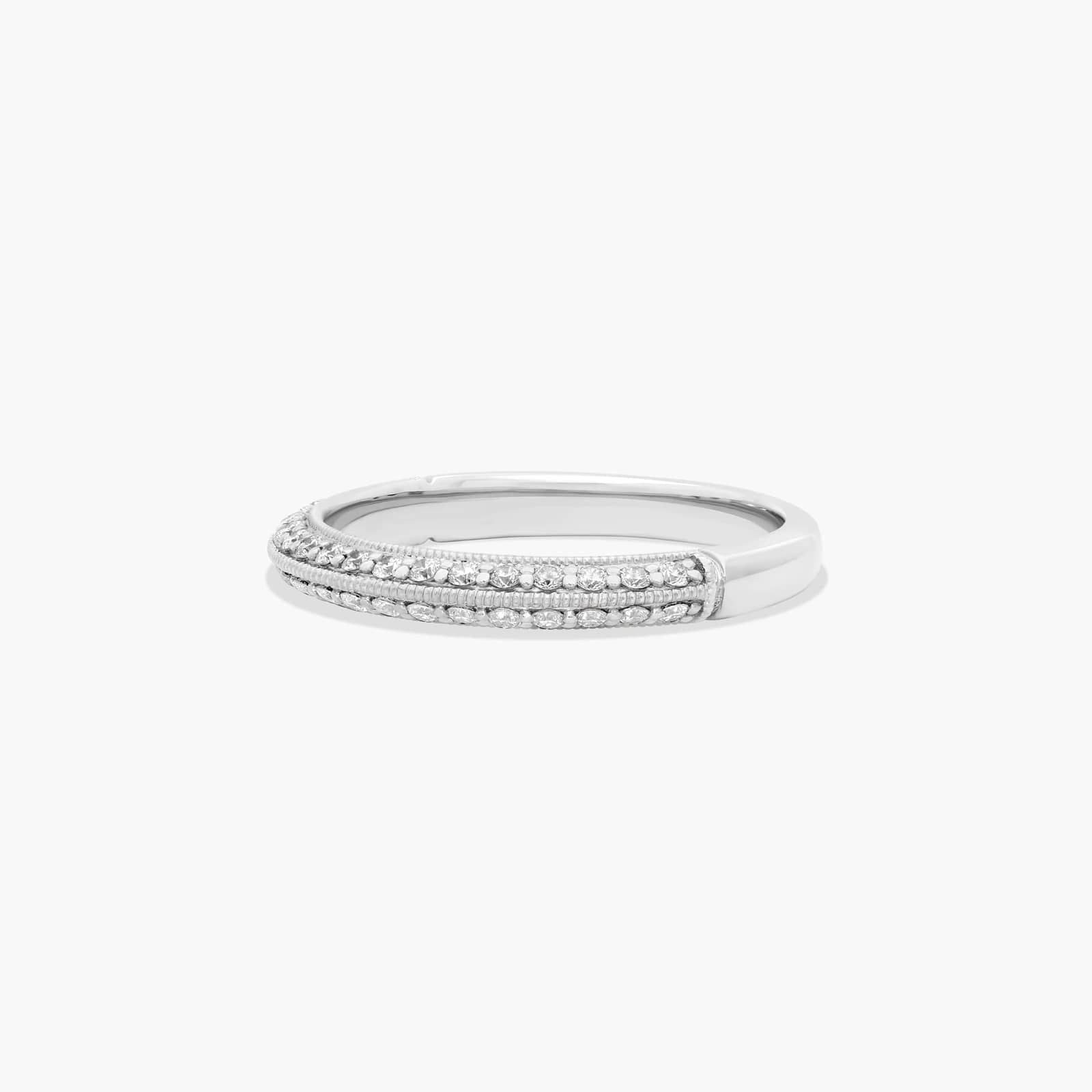 Vintage Milgrain Diamond Eternity Band Wedding Ring In 10K/14K/18K Gold (2.50mm)