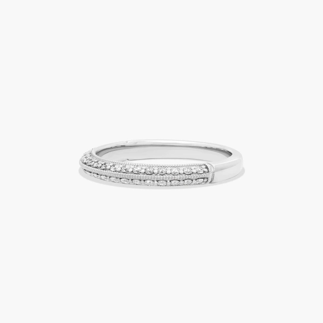 Vintage Milgrain Diamond Eternity Band Wedding Ring In 10K/14K/18K Gold (2.50mm)