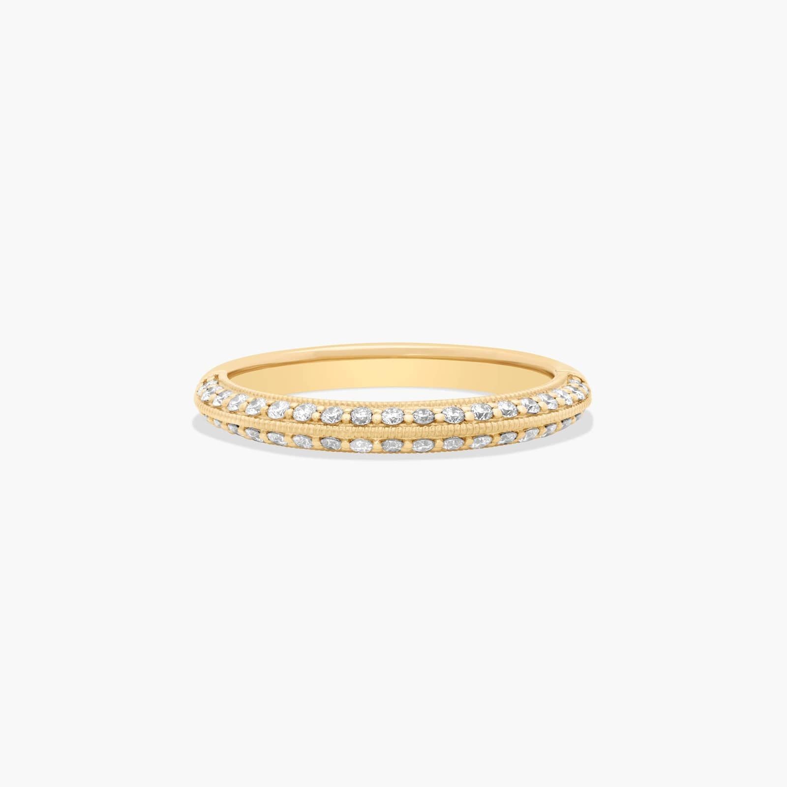 Vintage Milgrain Diamond Eternity Band Wedding Ring In 10K/14K/18K Gold (2.50mm)