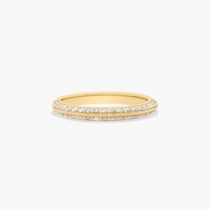 Vintage Milgrain Diamond Eternity Band Wedding Ring In 10K/14K/18K Gold (2.50mm)