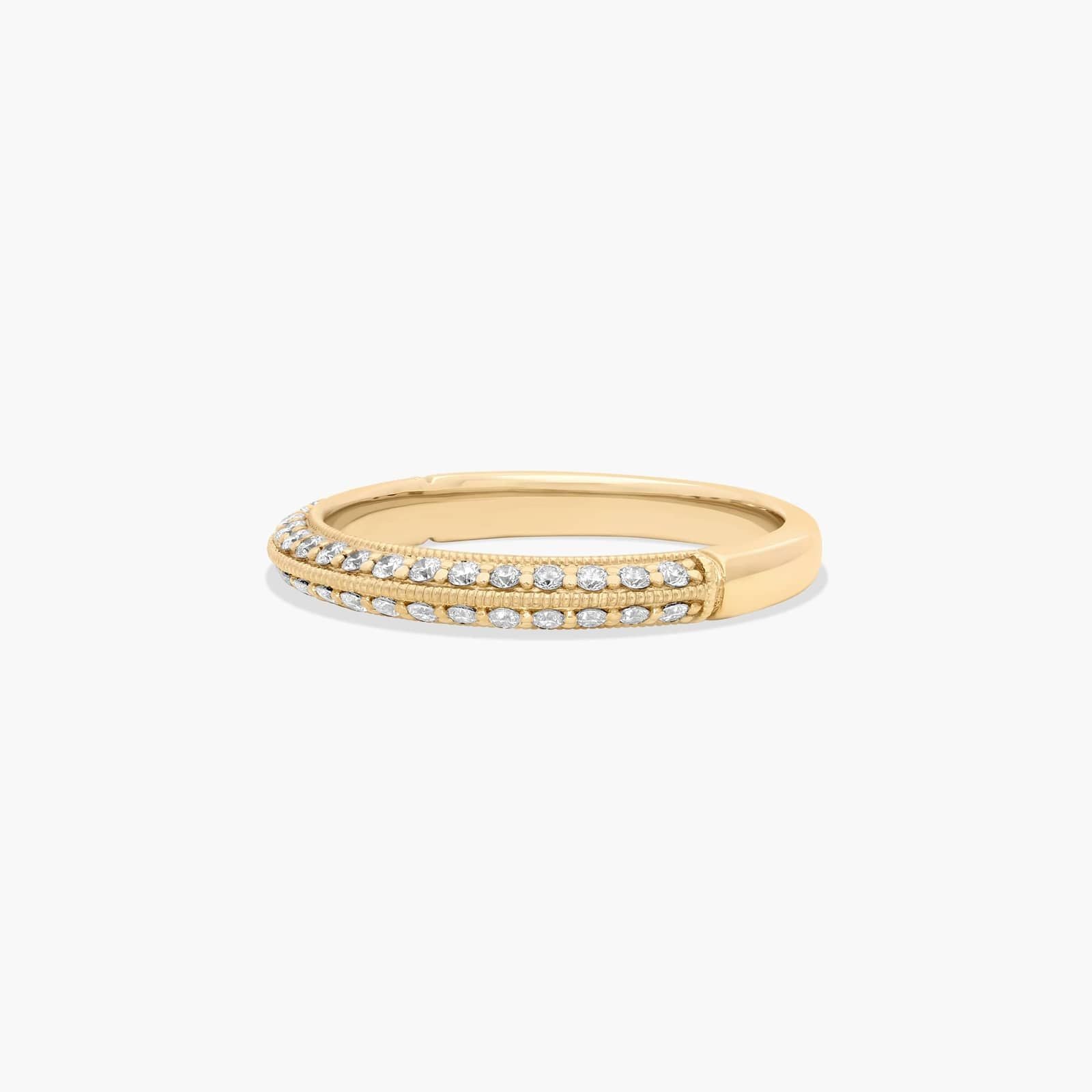 Vintage Milgrain Diamond Eternity Band Wedding Ring In 10K/14K/18K Gold (2.50mm)