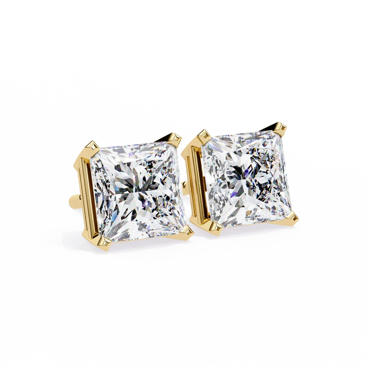 Aurelia Princess-Cut Diamond Stud Earrings ✨