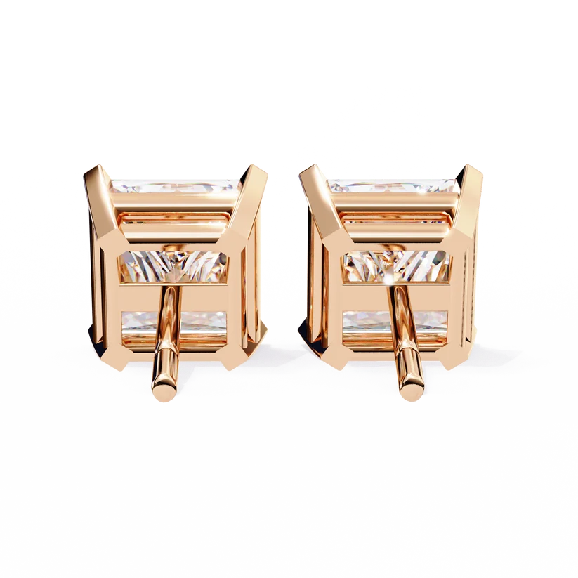 Aurelia Princess-Cut Diamond Stud Earrings ✨