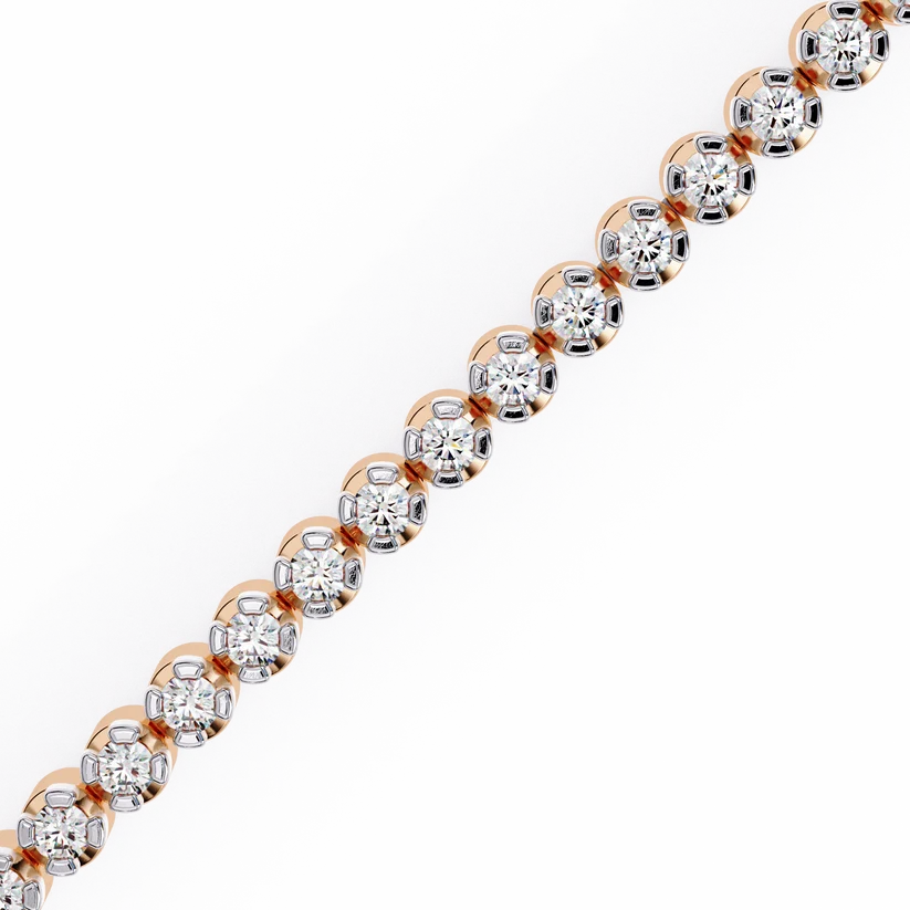 Celestial Round Diamond Tennis Bracelet