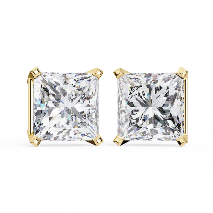 Aurelia Princess-Cut Diamond Stud Earrings ✨