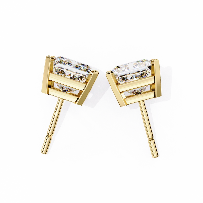Aurelia Princess-Cut Diamond Stud Earrings ✨