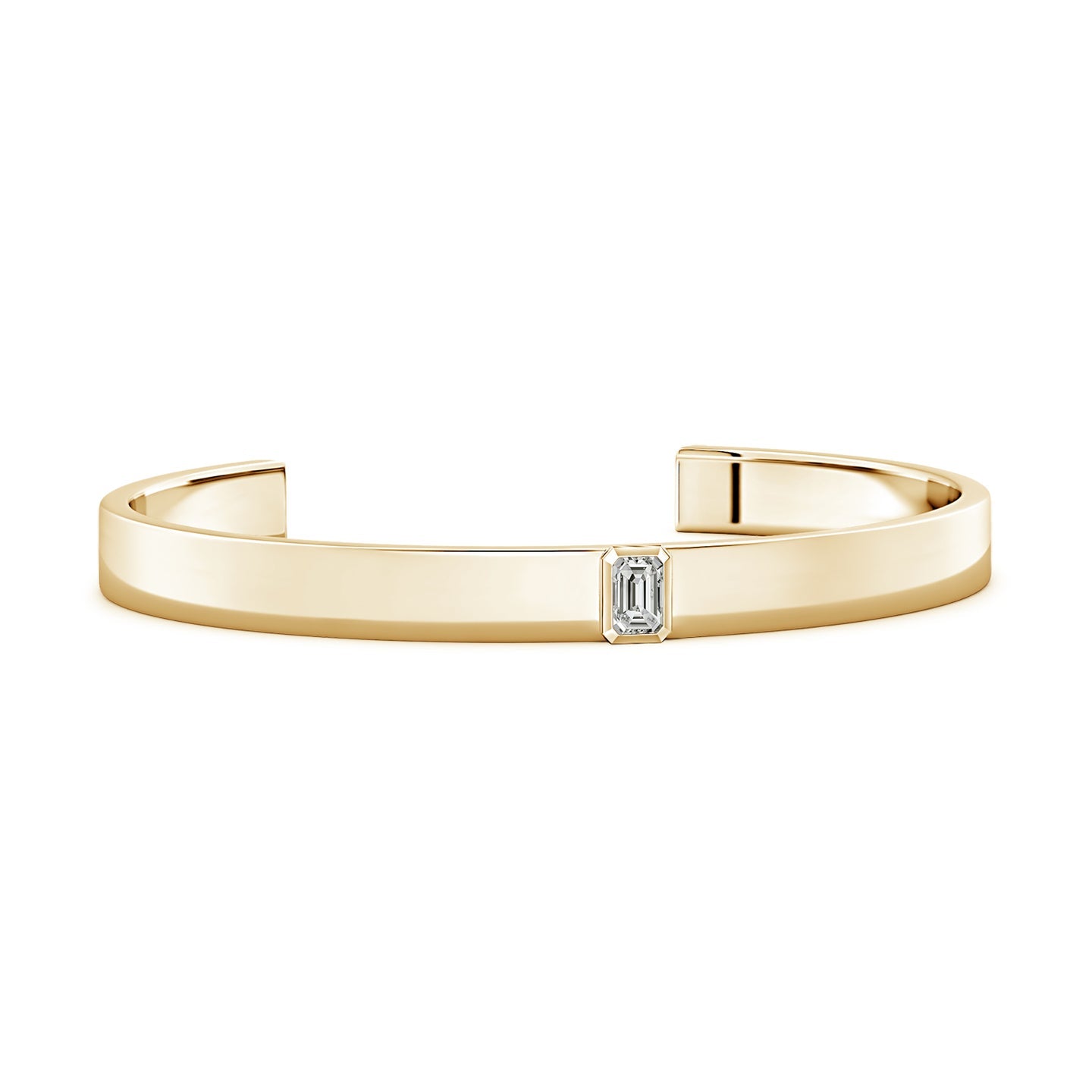 Emerald-Cut Diamond Men’s Cuff Bracelet