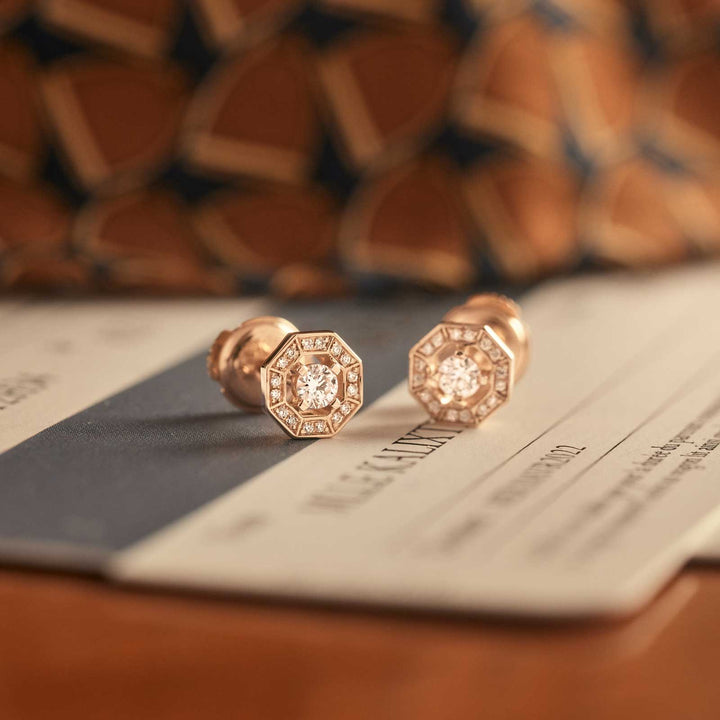 The Octavia Halo Diamond Stud Earrings