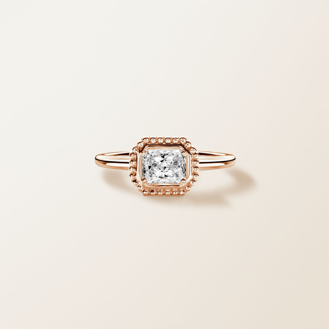 The Aurelia Radiance Radiant Diamond gold Ring