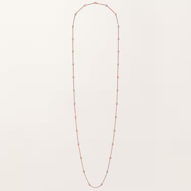 Celeste Beaded Layered Long Chain Necklace