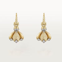 Celestial Leaf Diamond Drop Earrings