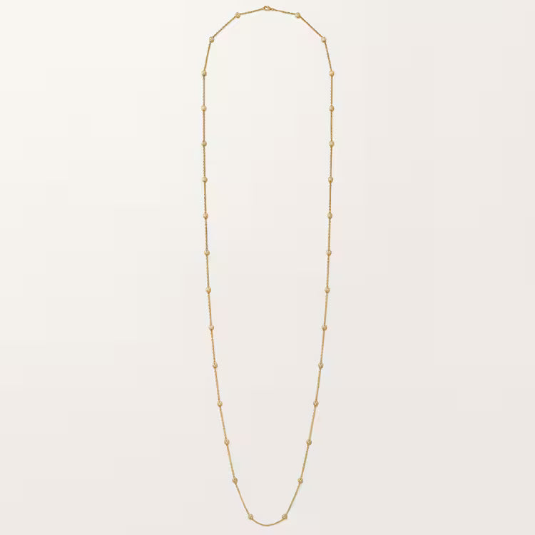 Celeste Beaded Layered Long Chain Necklace