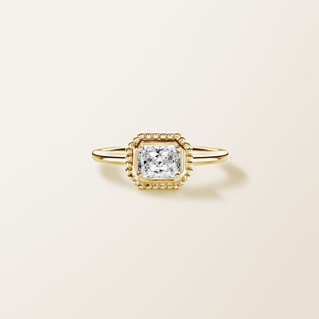 The Aurelia Radiance Radiant Diamond gold Ring