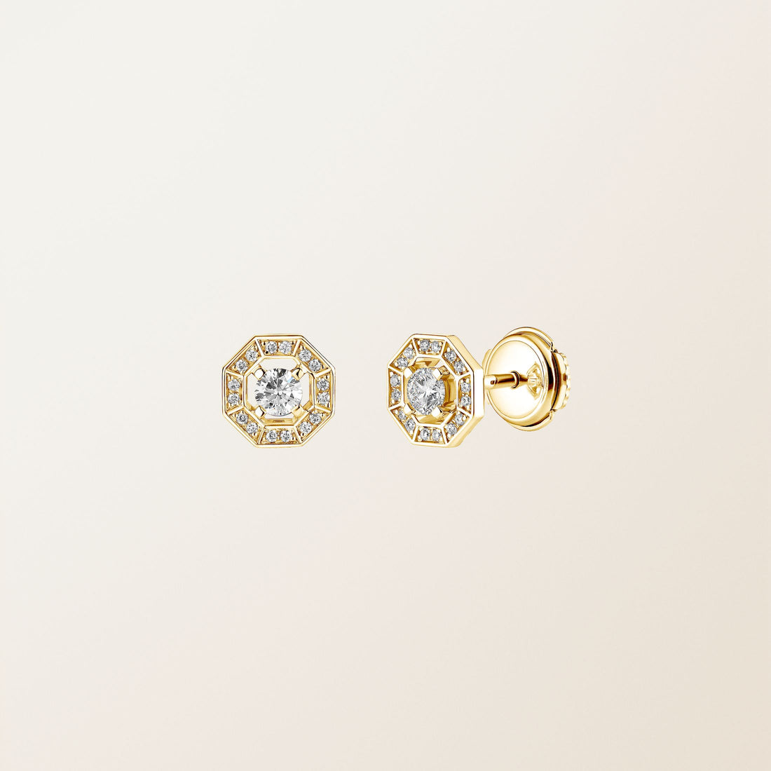 The Octavia Halo Diamond Stud Earrings