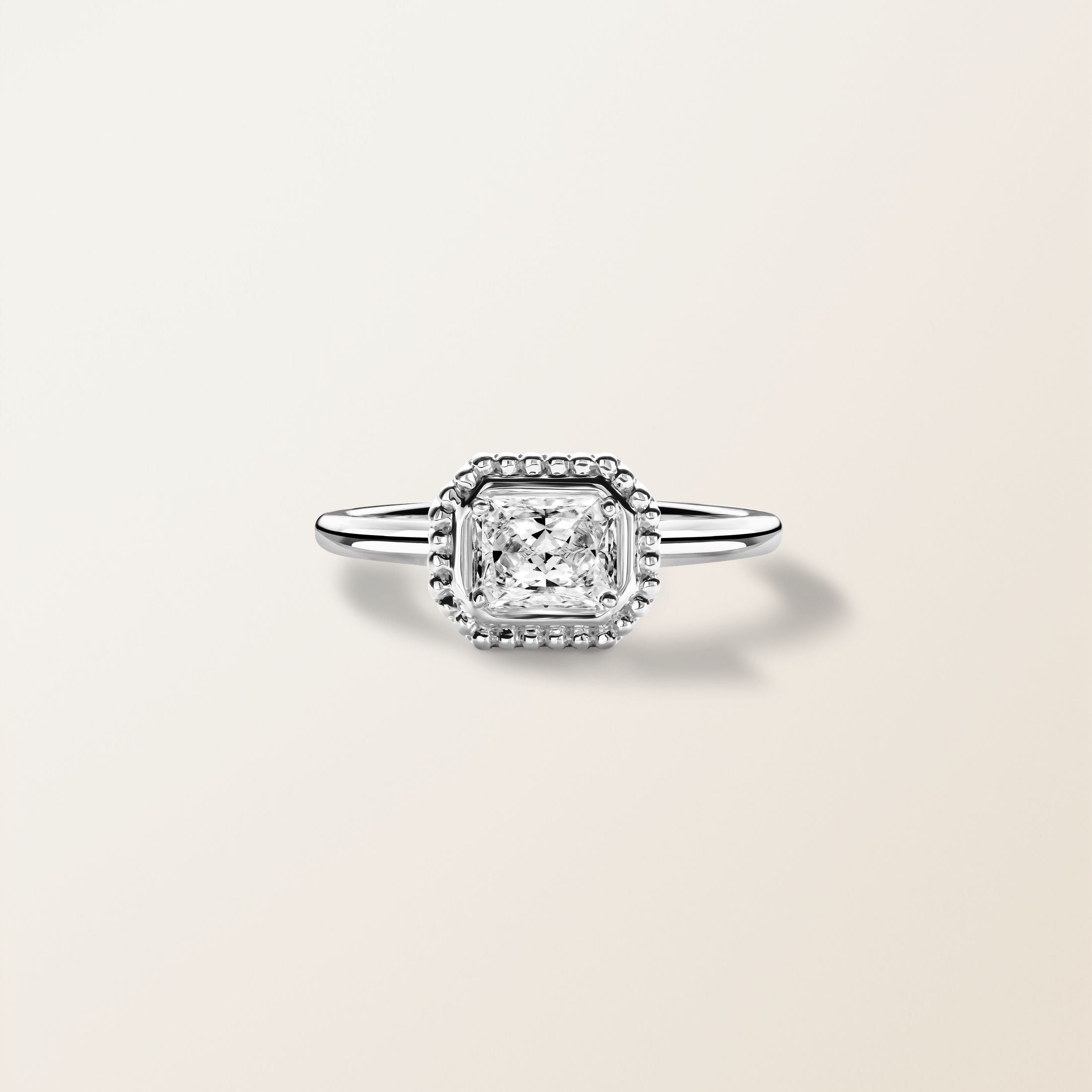 The Aurelia Radiance Radiant Diamond gold Ring
