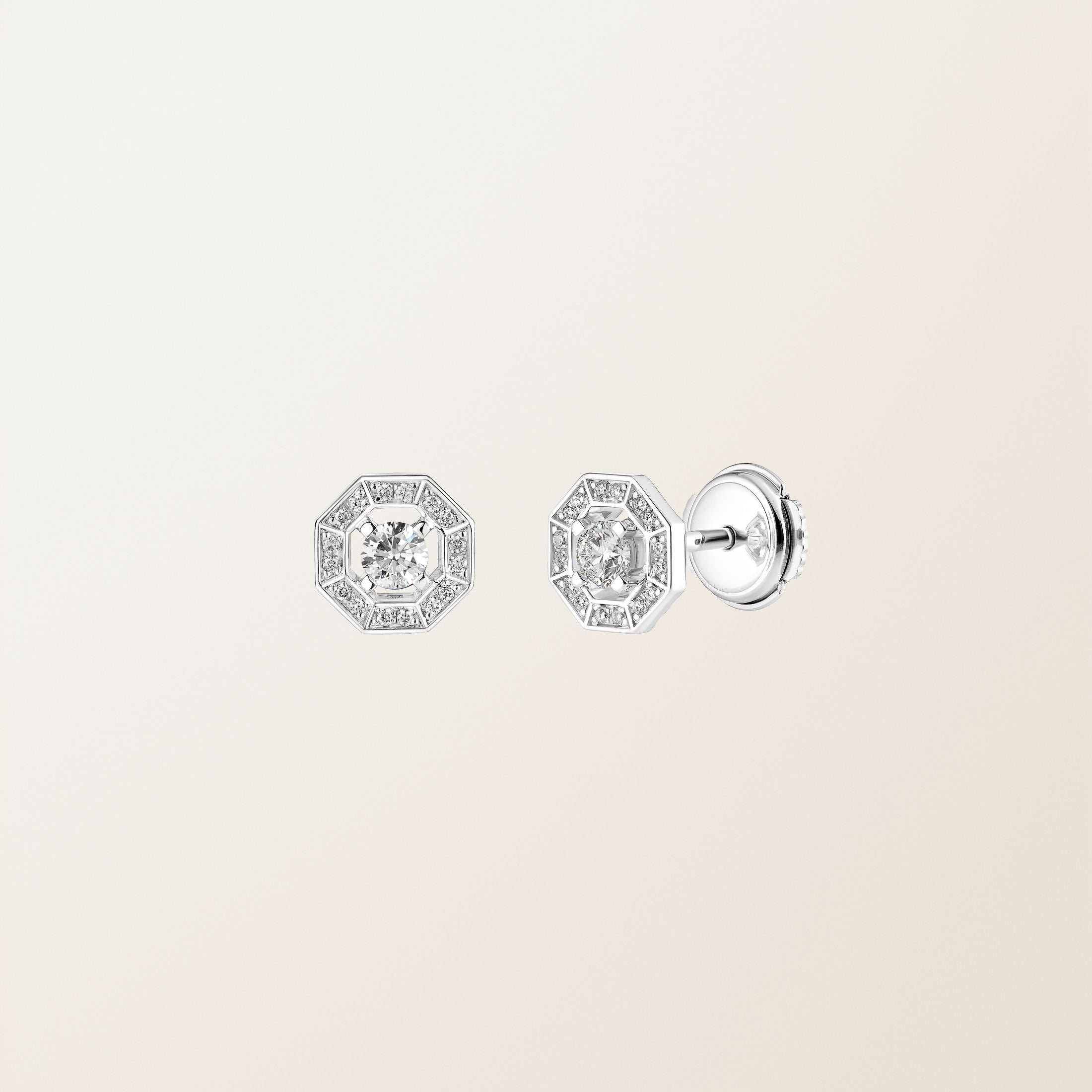 The Octavia Halo Diamond Stud Earrings