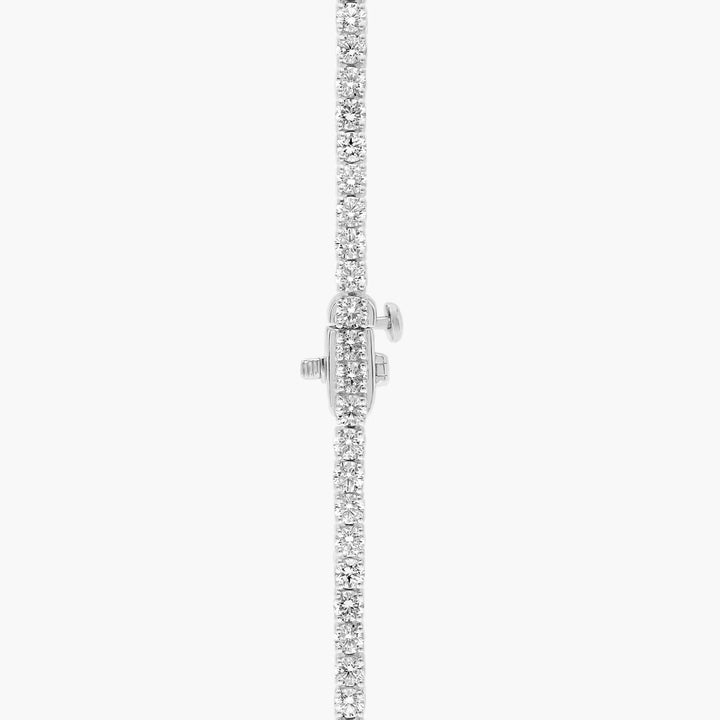 Straight Lab-Grown Diamond Tennis Necklace In Yellow & White Gold