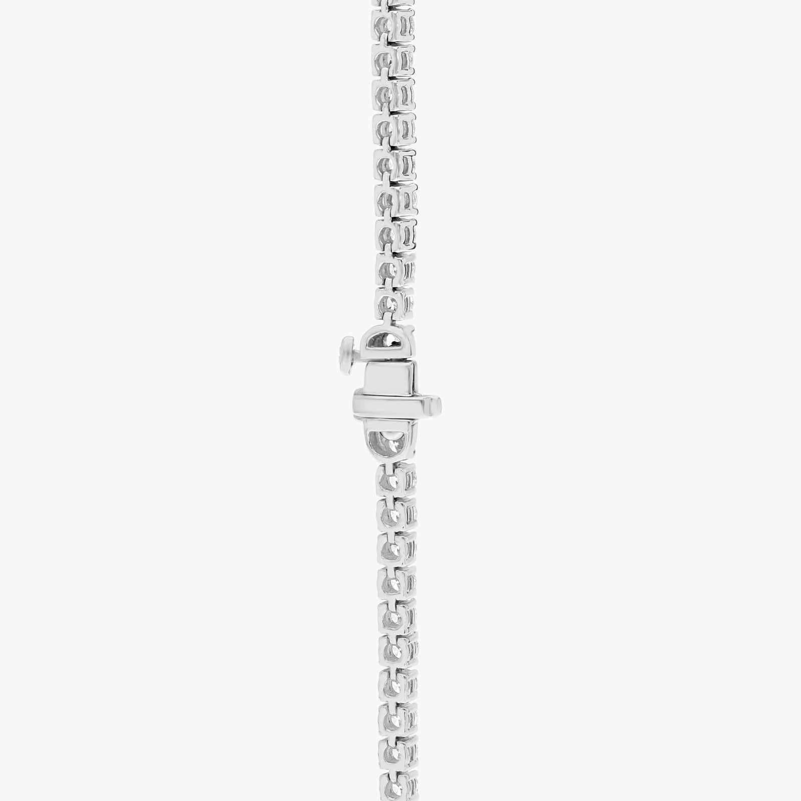 Straight Lab-Grown Diamond Tennis Necklace In Yellow & White Gold