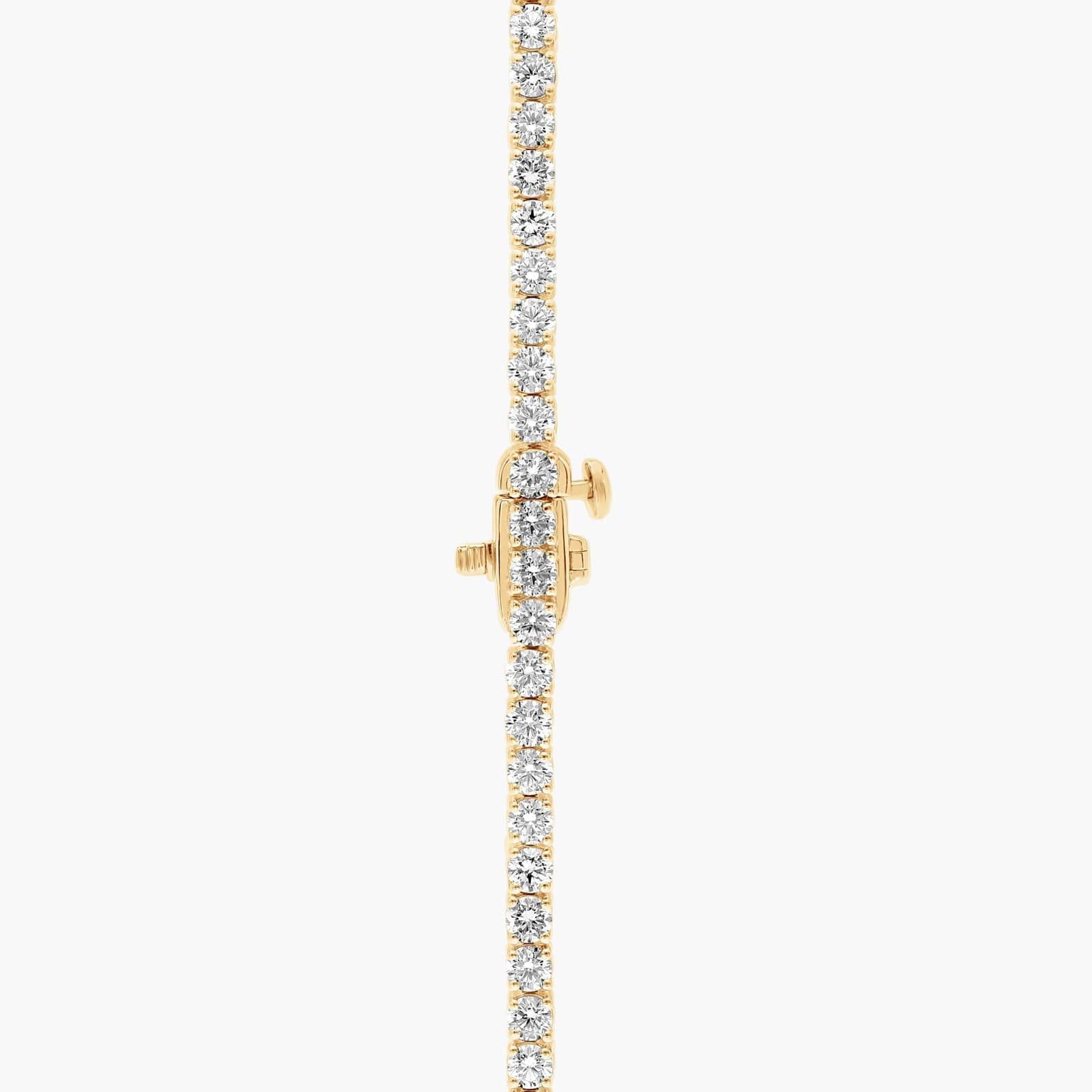 Straight Lab-Grown Diamond Tennis Necklace In Yellow & White Gold