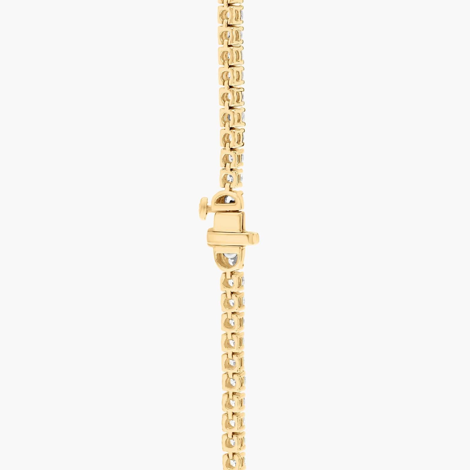 Straight Lab-Grown Diamond Tennis Necklace In Yellow & White Gold